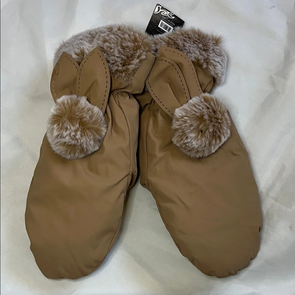 “Bundle 10 for $13” Juniors Cozy Brown Teen Girls Mittens
